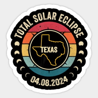 Texas Total Solar Eclipse 2024 American Totality April 8 Sticker